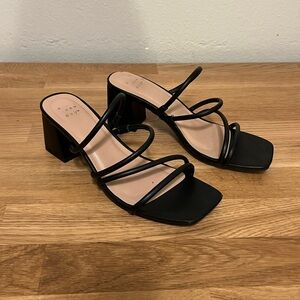 A new day black strappy heels